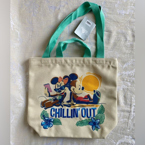 Disney Handbags - 🆕 Disney Mickey and Minnie Mouse Canvas Tote Bag